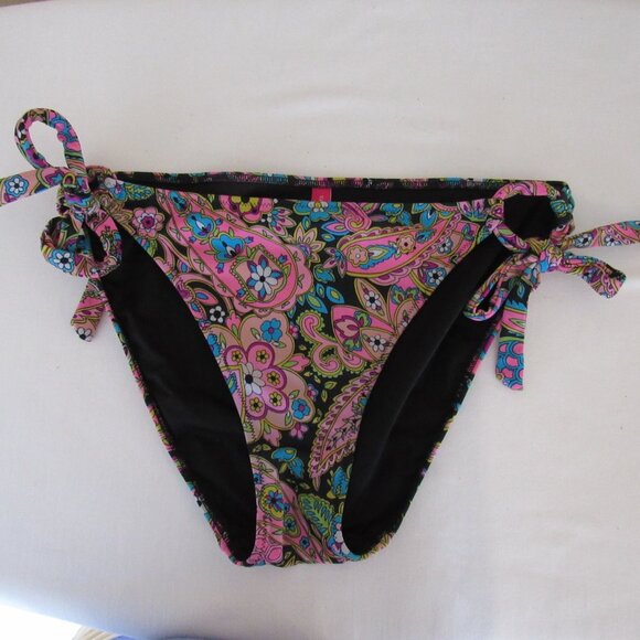 Victoria's Secret Pink Paisley Print Tie Side Bikini Bottom Women's L Large - Picture 6 of 8